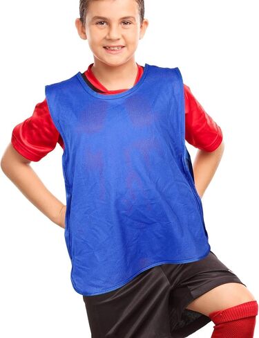 4pcs Youth Soccer Training Vest Lightweight Polyester Sports Pinnies with Quick On-off Design for Basketball Practice and Outdoor Sports, Soccer Party Decor in Saudi Arabia