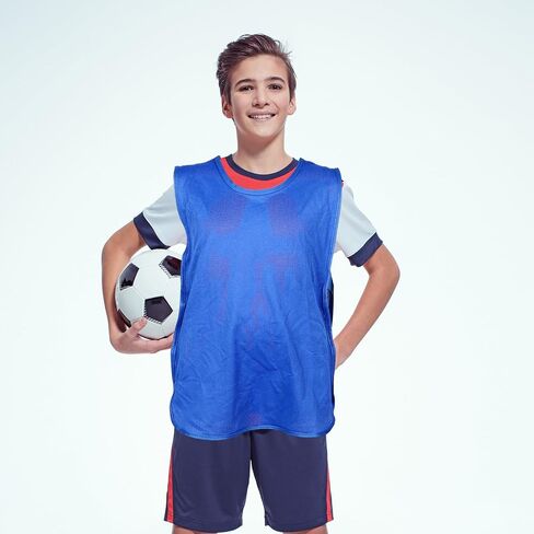 4pcs Youth Soccer Training Vest Lightweight Polyester Sports Pinnies with Quick On-off Design for Basketball Practice and Outdoor Sports, Soccer Party Decor in Saudi Arabia