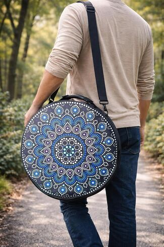 ARAW Shamanic Drums Bag, Bodhran Drum Case, Handmade Frame Drum Bag, Hand Drum Protection, Drum Case, Cordura Bag (16 Inches X 3 Inches) in Kuwait