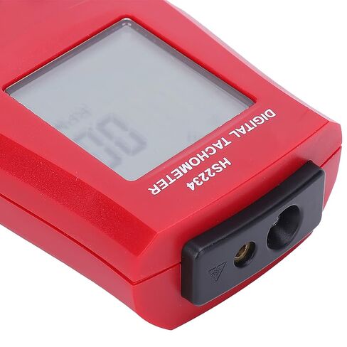 Generic HS2234 مقياس سرعة الدوران الرقمي RPM سرعة متر مع نطاق قياس واسع 2.5-99999 دورة في الدقيقة شاشة LCD الخلفية لقياس سرعة عدم الاتصال (أحمر) in Kuwait
