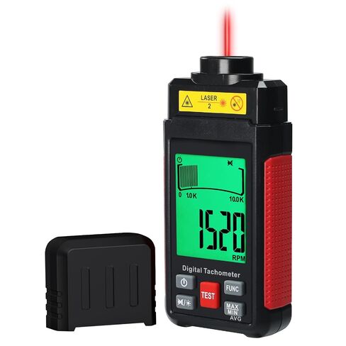 Digital Laser Tachometer High-Precision Non-Contact Tachometer 10-99,999RPM Handheld Professional RPM Meter with Reflection Tape, MAX/MIN/AVG, Photoelectric Sensing, Large LCD Backlight Data Hold in Kuwait