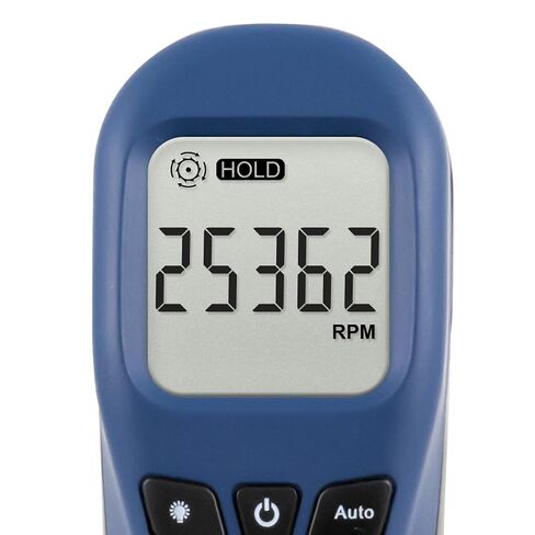 جهاز PCE Instruments PCE-DT 50 مقياس سرعة الدوران، لفحص سرعة الدوران، يقيس عدد الدورات في الدقيقة (عدم الاتصال) وسرعة السطح (الاتصال)، مع استهداف الليزر، الحد الأدنى/الحد الأقصى/المتوسط، الاحتفاظ بالبيانات وشاشة LCD بإضاءة خلفية in Kuwait