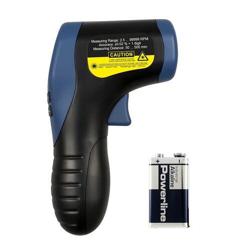 جهاز PCE Instruments PCE-DT 50 مقياس سرعة الدوران، لفحص سرعة الدوران، يقيس عدد الدورات في الدقيقة (عدم الاتصال) وسرعة السطح (الاتصال)، مع استهداف الليزر، الحد الأدنى/الحد الأقصى/المتوسط، الاحتفاظ بالبيانات وشاشة LCD بإضاءة خلفية in Kuwait