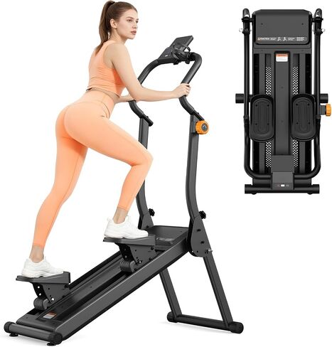 YCCHENG Magnetic Stair Stepper 16-Level Adjustable Resistance Foldable Vertical Stair Climber Smart Monitor 350LBS Capacity Home Gym Stairmaster Machine in Kuwait