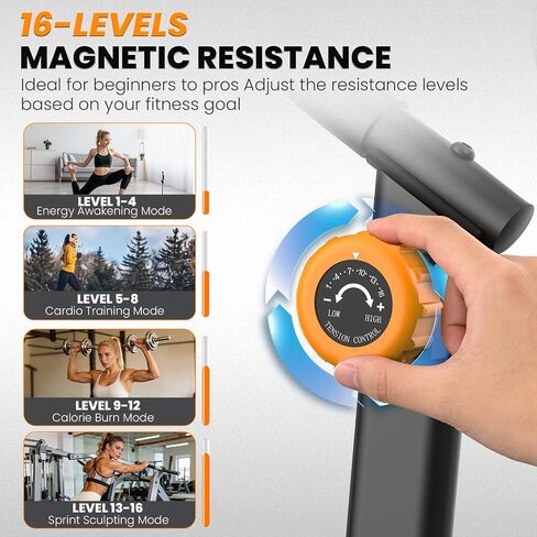 YCCHENG Magnetic Stair Stepper 16-Level Adjustable Resistance Foldable Vertical Stair Climber Smart Monitor 350LBS Capacity Home Gym Stairmaster Machine in Kuwait