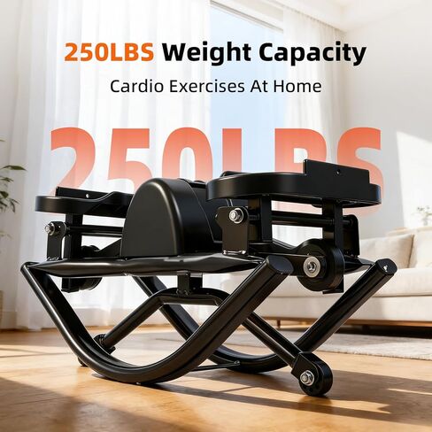 Rock Fitness Stepper, Portable Step Rocker Side to Side at Home, Aerobic Workout Machine Fitness Equipment Suitable for Apartment and Dormitory, Black in Kuwait