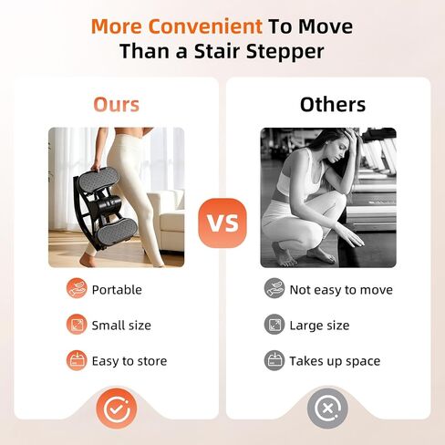 Rock Fitness Stepper, Portable Step Rocker Side to Side at Home, Aerobic Workout Machine Fitness Equipment Suitable for Apartment and Dormitory, Black in Kuwait