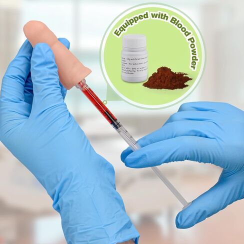 Blood Glucose Test Trainer Finger, Fake Finger for Blood Test Practice, Finger Prick Blood Sampling Training for Nursing Students in Kuwait