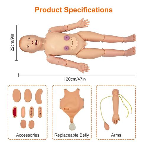 Child Nursing Manikin - Medical School CPR & First Aid Training Dummy for Professional Patient Care, Nursing Skills Practice, Pediatric Emergency Simulations in Kuwait