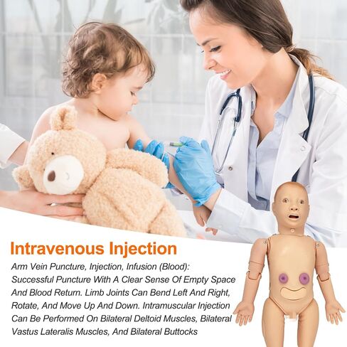 Child Nursing Manikin - Medical School CPR & First Aid Training Dummy for Professional Patient Care, Nursing Skills Practice, Pediatric Emergency Simulations in Kuwait