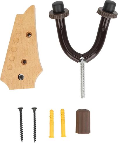 Keenso Guitar Wall Mount, Beech Wood and Iron Guitar Hanger Hook with Rubber Sleeve, U Shaped Wall Holder for Acoustic Electric Bass Classical Ukulele, Home Studio (Type 3) in Kuwait