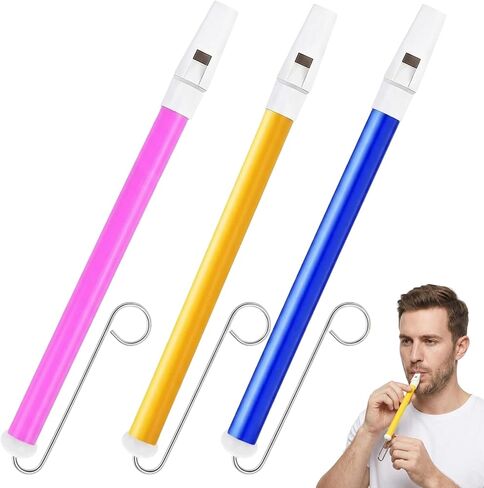 Slide Whistle for Adults, Musical Instrument with Adjustable Pitch Control, Portable Slide Whistle for Music Education and Family Entertainment, Set of Three Slide Whistles in Blue Yellow and Pink in Kuwait