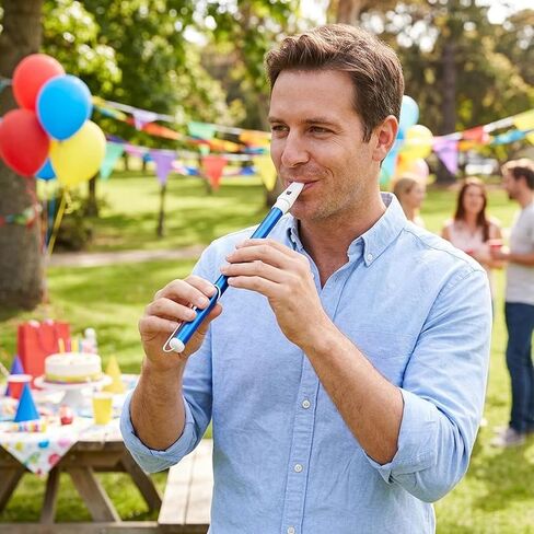 Slide Whistle for Adults, Musical Instrument with Adjustable Pitch Control, Portable Slide Whistle for Music Education and Family Entertainment, Set of Three Slide Whistles in Blue Yellow and Pink in Kuwait