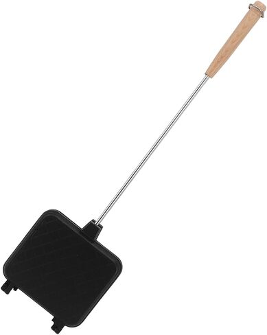 Buachois Cast Iron Camp Pie Cooker,Pie Irons for Camping,Cast Iron Sandwich Maker,Campfire Cooking Equipment for Grilling & Outdoor Cooking,for Toasted Pies,Grilled Sandwiches,and Meats in Kuwait