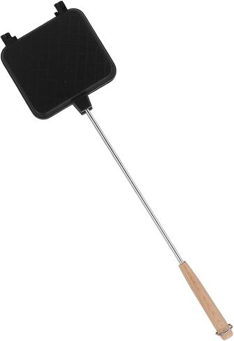 Buachois Cast Iron Camp Pie Cooker,Pie Irons for Camping,Cast Iron Sandwich Maker,Campfire Cooking Equipment for Grilling & Outdoor Cooking,for Toasted Pies,Grilled Sandwiches,and Meats in Kuwait