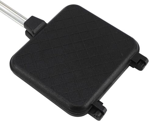 Buachois Cast Iron Camp Pie Cooker,Pie Irons for Camping,Cast Iron Sandwich Maker,Campfire Cooking Equipment for Grilling & Outdoor Cooking,for Toasted Pies,Grilled Sandwiches,and Meats in Kuwait