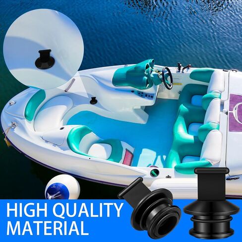 Seenelling 4 قطع سوداء F/1-1/8 مجموعة قابس تصريف القارب PVC من خلال سدادة سدادة مصارف الهيكل استبدال لأجزاء القارب من أنبوب تصريف الفائض من Livewell تمنع بشكل فعال تدفق المياه in Kuwait