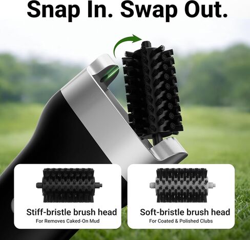 Electric Golf Club Cleaner Brush with Water,Portable Golf Brush and Groove Cleaner,800RPM Motor,60ml Tank,Type-C Rechargeable,Quick-Replace Nylon Brush Head,Golf Accessories for Men,Golf Gifts in Kuwait