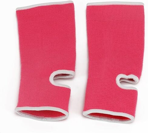 Muay Thai Ankle Wraps For Boxing & MMA, Elastic Foot Sleeve Support For Men Women, Kickboxing Taekwondo (M/L)(Deep Pink M) in Kuwait