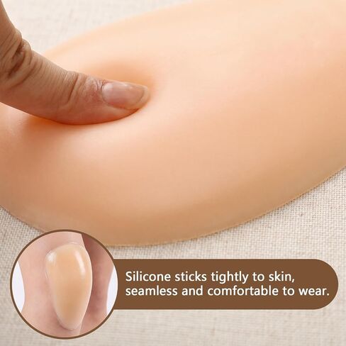2 Pairs Dance Adhesive Silicone Knee Pads Reusable Gel Knee Protectors for Women Girls Ballet Dancing Yoga Skating Shock Absorption & Skin-friendly Protection in Kuwait