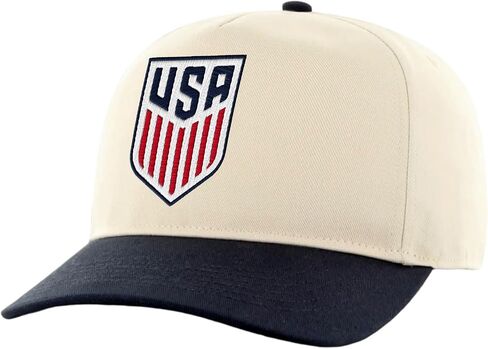 قبعة كرة القدم الأمريكية من Icon Sports USMNT Soccer US - قبعة قابلة للتعديل - شعار لون المنزل رمادي in Kuwait