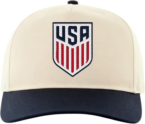 قبعة كرة القدم الأمريكية من Icon Sports USMNT Soccer US - قبعة قابلة للتعديل - شعار لون المنزل رمادي in Kuwait