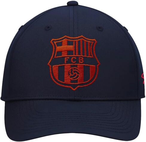 قبعة كرة القدم Icon Sports 2026 FC Barcelona مرخصة رسميًا - شعار مطبوع باللون الأزرق الداكن in Kuwait