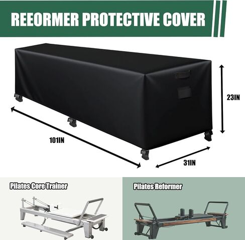 Reformer Protective Cover, 101" Wx31 Dx23 H, 600D Oxford Waterproof for Pilates Reformer, with 6 Straps and Storage Bag, Dustproof UV Resistant in Kuwait