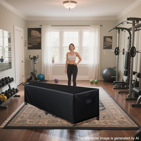 Reformer Protective Cover, 101" Wx31 Dx23 H, 600D Oxford Waterproof for Pilates Reformer, with 6 Straps and Storage Bag, Dustproof UV Resistant in Kuwait