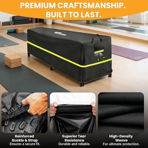 Reformer Protective Cover, 600D Heavy Duty 100% Waterproof Pilates Reformer Covers for Reformer Protective,for 101" W x 31" D x 23" H Pilates Reformer with Air Vent and Reflective Strip in Kuwait