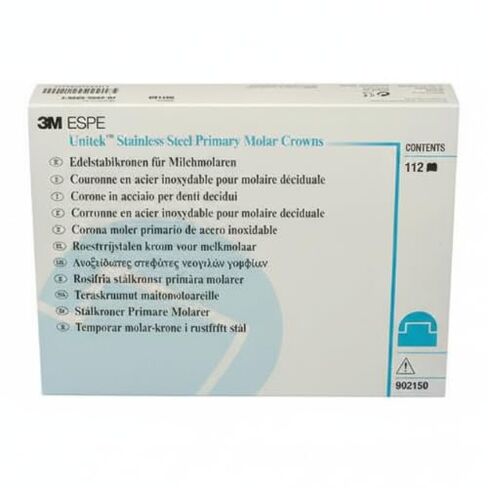 3M Solventum 902150 Unitek Crowns مجموعة الأضراس الأساسية المصنوعة من الفولاذ المقاوم للصدأ 112/Bx in Kuwait