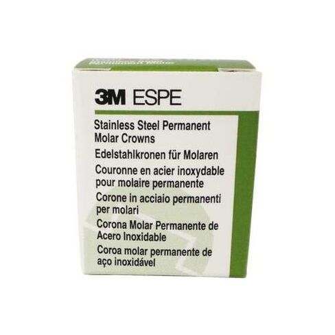 3M ESPE 6-LL-6 Nichro مقاس #6 من الفولاذ المقاوم للصدأ تيجان مولية سفلية يسار دائمة 5/Bx in Kuwait