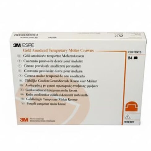 3M Solventum 942301 Unitek Crowns مجموعة الذهب المؤكسد مولار 72/Bx in Kuwait
