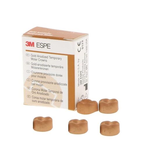 3M ESPE 940322 Gold Anodized Crown Forms #2 Upper Right 5/Pk in Kuwait