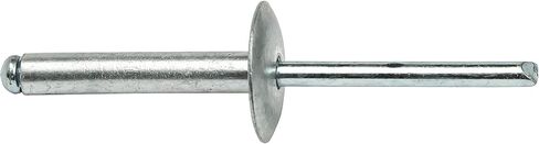 Fastenere Large Flange Pop Rivets - 3/16" x 1" (50 Pack) Aluminum Body Steel Mandrel, Heavy Duty Dome Head Blind Rivets, Open End 6-16 Gap .876" - 1.00" - Corrosion Resistant, High Shear Strength in Kuwait