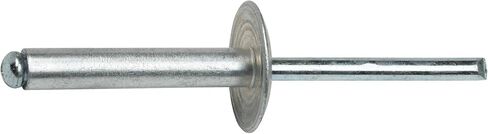 Fastenere Large Flange Pop Rivets - 3/16" x 1" (50 Pack) Aluminum Body Steel Mandrel, Heavy Duty Dome Head Blind Rivets, Open End 6-16 Gap .876" - 1.00" - Corrosion Resistant, High Shear Strength in Kuwait