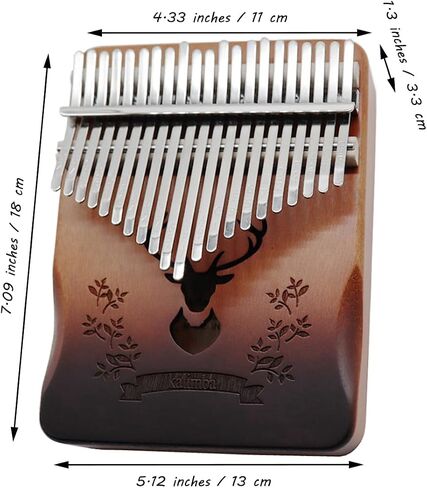 Kalimba Thumb Piano 21 key Marimba Wood Mbira Hand Rest Portable Mahogany African Finger Piano Pocket Music Instrument with Instruction Carrying Bag for Gig Party Beginners Gift in Kuwait
