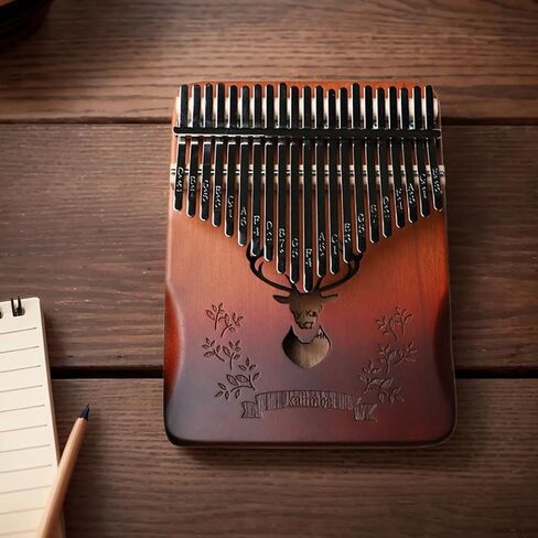 Kalimba Thumb Piano 21 key Marimba Wood Mbira Hand Rest Portable Mahogany African Finger Piano Pocket Music Instrument with Instruction Carrying Bag for Gig Party Beginners Gift in Kuwait
