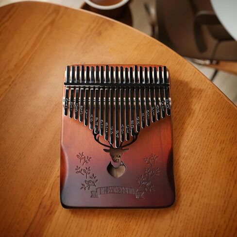 Kalimba Thumb Piano 21 key Marimba Wood Mbira Hand Rest Portable Mahogany African Finger Piano Pocket Music Instrument with Instruction Carrying Bag for Gig Party Beginners Gift in Kuwait