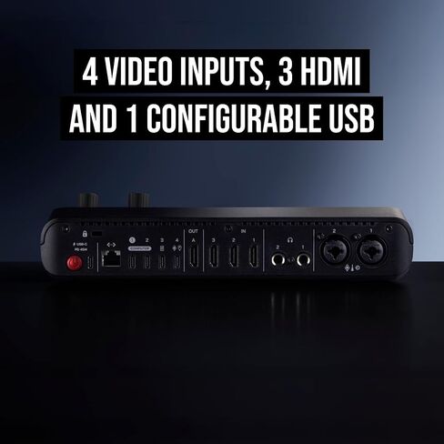 RØDE RØDECaster Video S - محول فيديو Podcast وواجهة الصوت - كاميرا متعددة، 4 × مدخلات فيديو (HDMI وUSB)، 1080p60، مشاهد متعددة المصادر in Kuwait