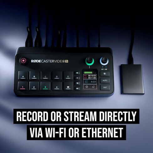 RØDE RØDECaster Video S - محول فيديو Podcast وواجهة الصوت - كاميرا متعددة، 4 × مدخلات فيديو (HDMI وUSB)، 1080p60، مشاهد متعددة المصادر in Kuwait