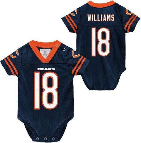 بدلة Caleb Williams Chicago Bears Navy #18 NFL حديثي الولادة لفريق Color Home Creeper Bodysuit لاعب جيرسي in Kuwait