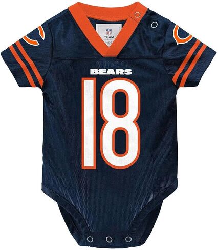 بدلة Caleb Williams Chicago Bears Navy #18 NFL حديثي الولادة لفريق Color Home Creeper Bodysuit لاعب جيرسي in Kuwait