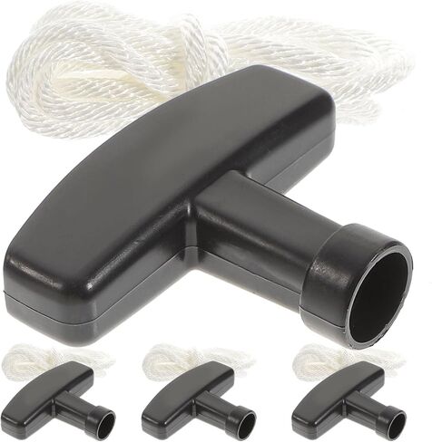 Healeved 4 Sets Starter Rope Pull Cord with Recoil Starter Handle Grip for Lawnmower and Trimmer, Replaceable Nylon Rope with Abs Handle, Easy to Install for Weeding Generator in Kuwait