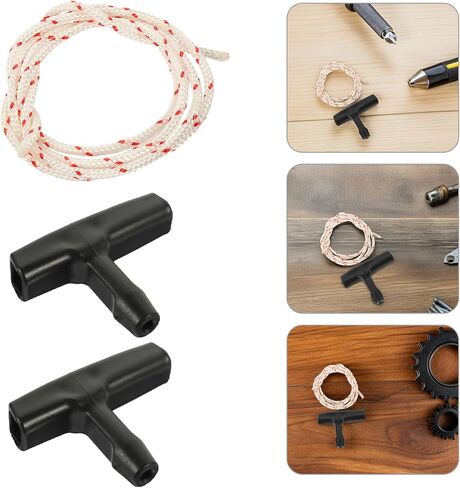 Didiseaon 2 Sets Garage Door Emergency Release Pull Ropes with Handles, Plastic Rope Pull Cord Kit for Attic Ladder and Garage Door Opening, Quick Release for Emergency Situations in Kuwait
