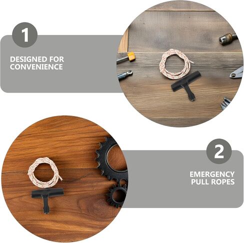 Didiseaon 2 Sets Garage Door Emergency Release Pull Ropes with Handles, Plastic Rope Pull Cord Kit for Attic Ladder and Garage Door Opening, Quick Release for Emergency Situations in Kuwait
