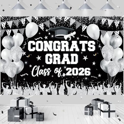 Red Black Treguation Banner Decorations Red Congrats Class of 2025 Banner Background Backdrop Scluder Backdrop Sign for 2025 School College التخرج الإمدادات Decor 71 × 43 بوصة in Kuwait