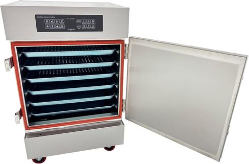 220V Commercial Electric Steaming Cabinet 6 Trays 6KW 1PH | Stainless Steel, 15.7"*23.6" Tray Size, Ideal for Restaurants Canteens Central Kitchen in Kuwait