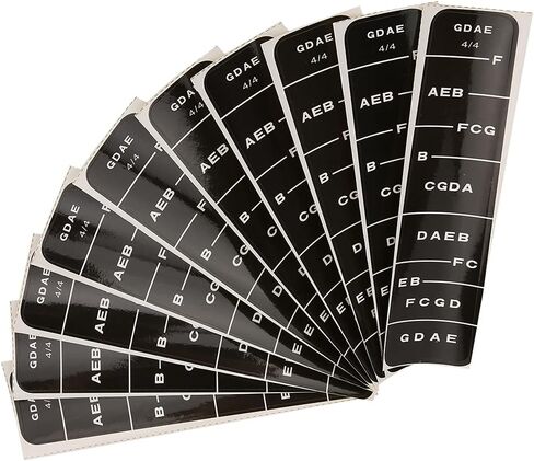 Violin Sticker 4/4 Black Blue Fingerboard Guide, Violin Sticker for Beginners, Self - Adhesive Note Position Markers with Non - Stick Glue, for Violin Learning and (BC01 4/4 Black) in Kuwait