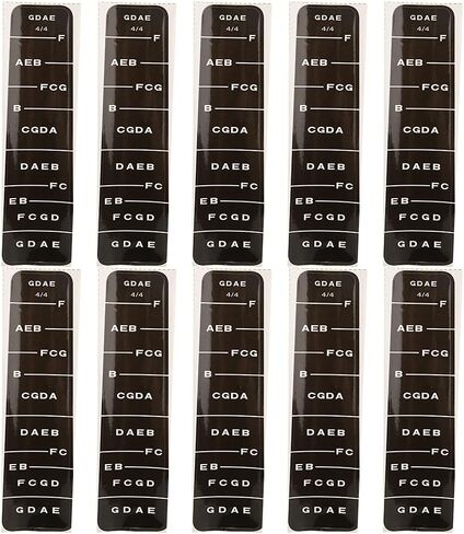 Violin Sticker 4/4 Black Blue Fingerboard Guide, Violin Sticker for Beginners, Self - Adhesive Note Position Markers with Non - Stick Glue, for Violin Learning and (BC01 4/4 Black) in Kuwait